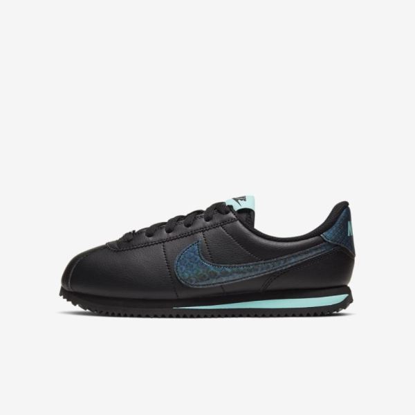 Kids Nike Cortez Basic | Black / Blue Hero / Aurora / Black