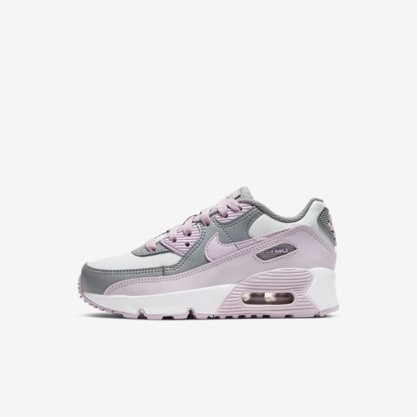 Kids Nike Air Max 90 | Particle Grey / Photon Dust / White / Iced Lilac - Click Image to Close