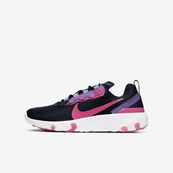 Kids Nike Renew Element 55 | Blackened Blue / Purple Nebula / Blue Fury / Watermelon - Click Image to Close