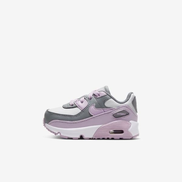 Kids Nike Air Max 90 | Particle Grey / Photon Dust / White / Iced Lilac - Click Image to Close