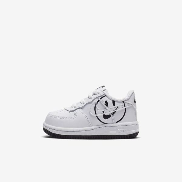 Kids Nike Force 1 LV8 2 | White / Black / White - Click Image to Close