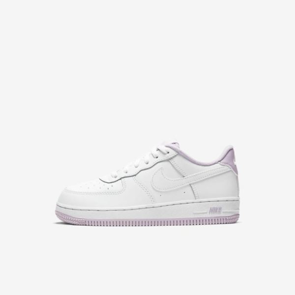 Kids Nike Force 1-1 | White / Iced Lilac / White - Click Image to Close