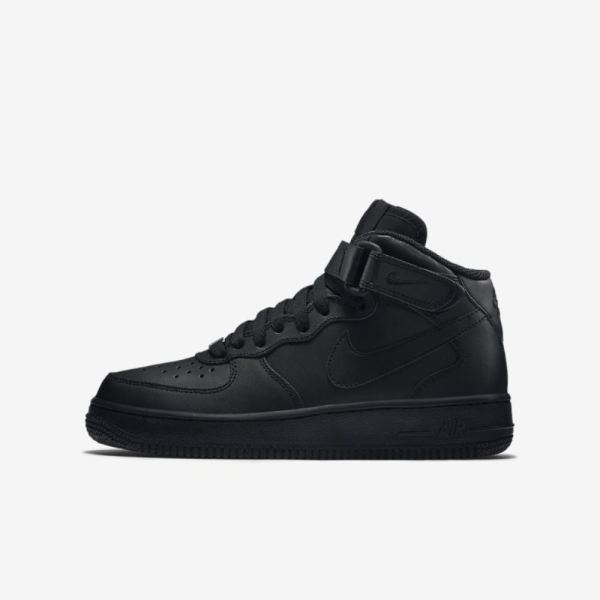 Kids Nike Air Force 1 Mid 06 | Black / Black