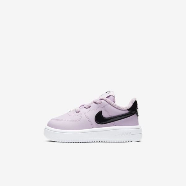 Kids Nike Force 1 '18 | Iced Lilac / White / Black - Click Image to Close