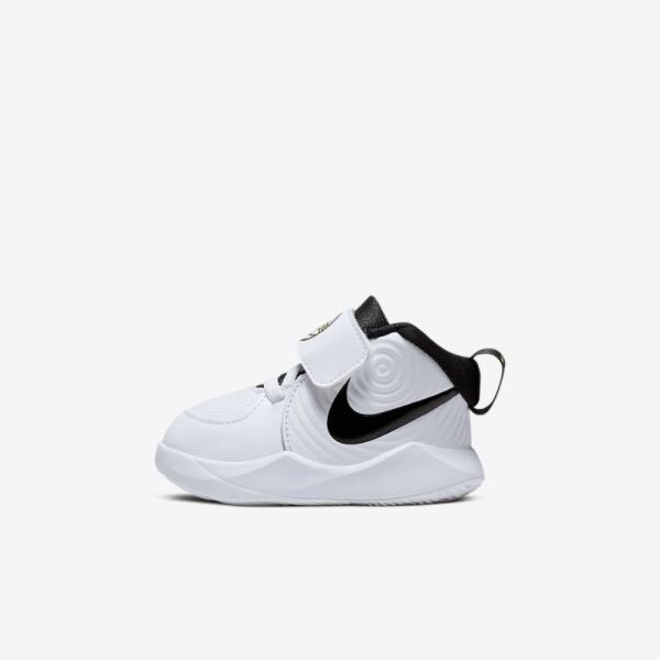 Kids Nike Team Hustle D 9 | White / Volt / Black