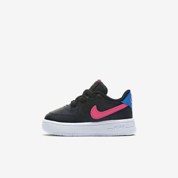 Kids Nike Force 1 '18 | Black / Photo Blue / White / Pink Blast - Click Image to Close