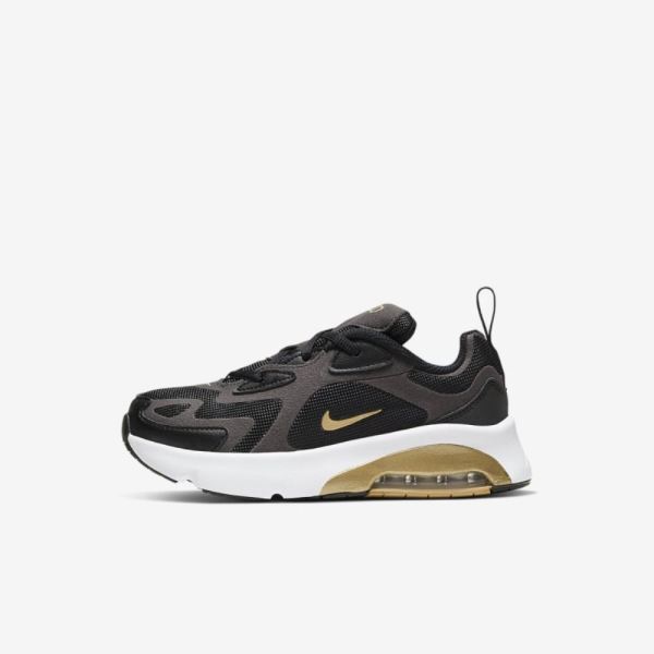 Kids Nike Air Max 200 | Black / Anthracite / White / Metallic Gold