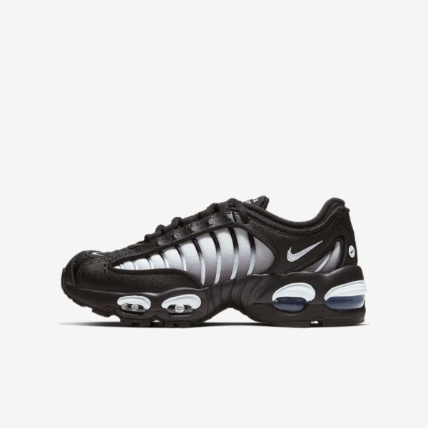 Kids Nike Air Max Tailwind IV | Black / Black / White