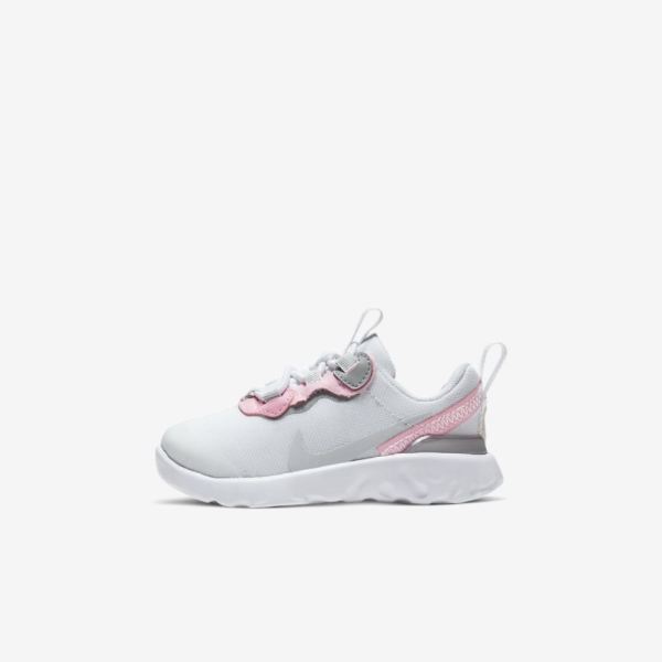 Kids Nike 55 | White / Pink / Light Smoke Grey / Pure Platinum - Click Image to Close