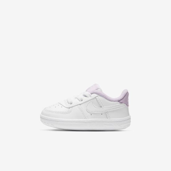 Kids Nike Force 1 Cot | White / Iced Lilac / White - Click Image to Close