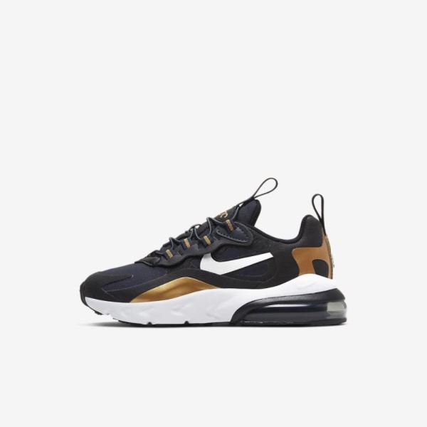 Kids Nike Air Max 270 RT | Anthracite / Black / Metallic Gold / White - Click Image to Close