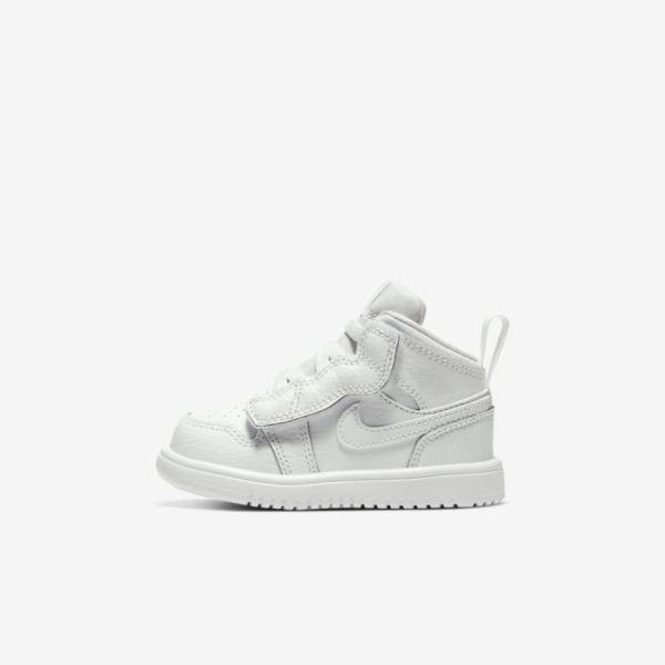 Air Jordan 1 Mid | White / White / White / White - Click Image to Close