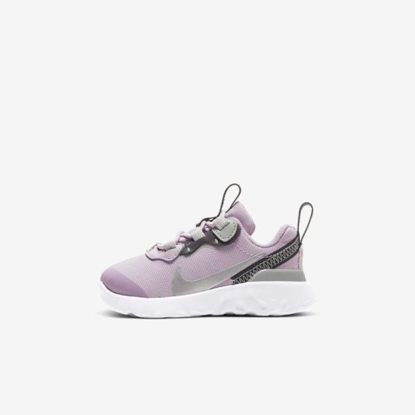 Kids Nike 55 | Iced Lilac / Off Noir / Light Smoke Grey / Metallic Silver - Click Image to Close