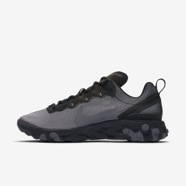 Nike React Element 55 SE | Black / Dark Grey - Click Image to Close