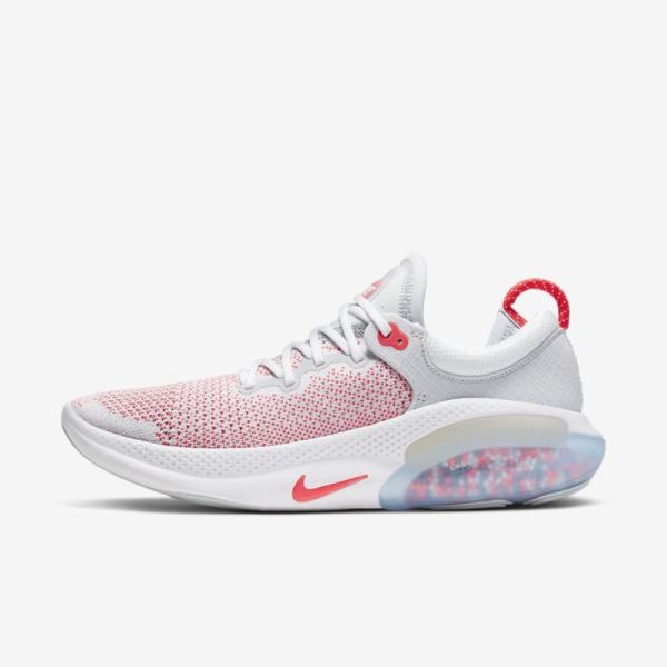 Nike Joyride Run Flyknit | Pure Platinum / White / Stealth / Laser Crimson - Click Image to Close