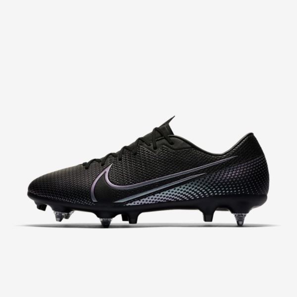 Nike Mercurial Vapor 13 Academy SG-PRO Anti-Clog Traction | Black / Black