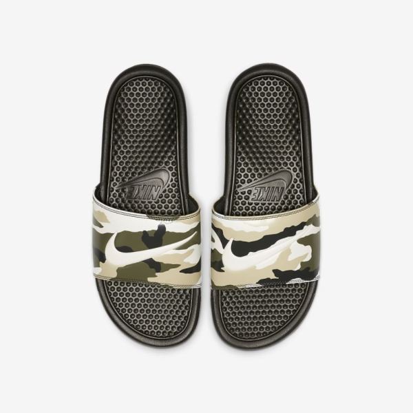 Nike Benassi JDI | Sequoia / Team Gold / Medium Olive / Pale Ivory - Click Image to Close