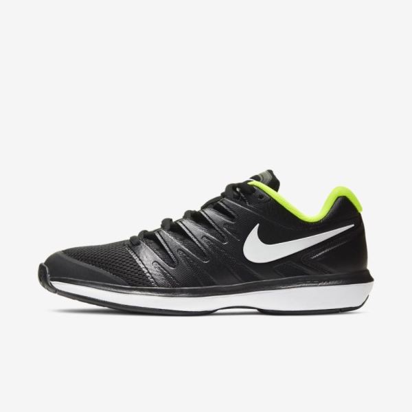 NikeCourt Air Zoom Prestige | Black / Volt / White - Click Image to Close