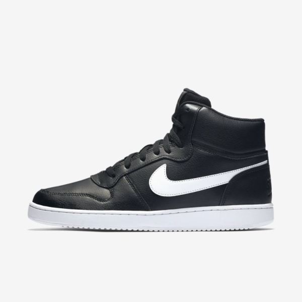 Nike Ebernon Mid | Black / White - Click Image to Close