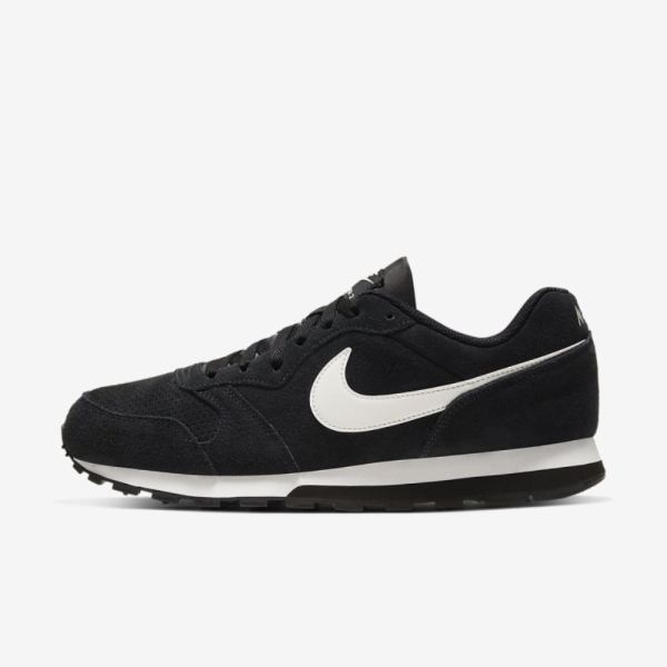 Nike MD Runner 2 Suede | Black / Black / Platinum Tint - Click Image to Close