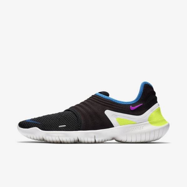 Nike Free RN Flyknit 3.0 | Black / Laser Orange / Hyper Violet - Click Image to Close