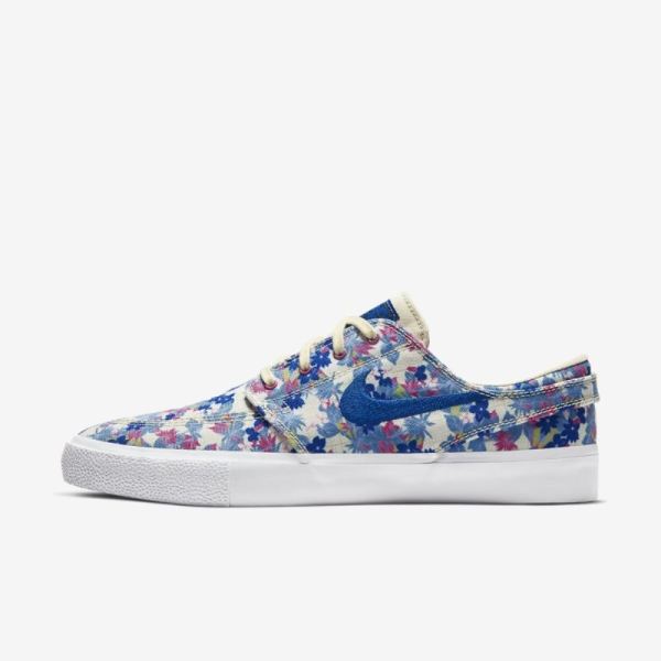 Nike SB Zoom Stefan Janoski Canvas RM Premium | Fossil / Fossil / Fire Pink / Team Royal - Click Image to Close