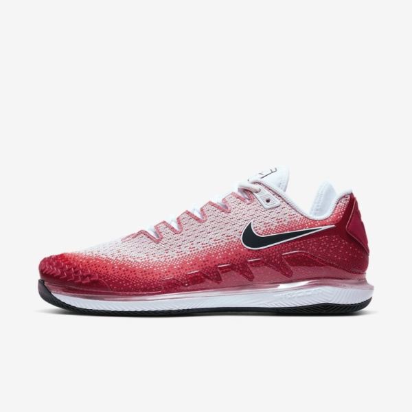 NikeCourt Air Zoom Vapor X Knit | Laser Crimson / Gym Red / White / Gridiron - Click Image to Close