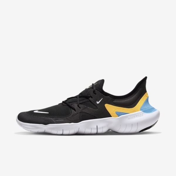 Nike Free RN 5.0 | Black / University Blue / White - Click Image to Close