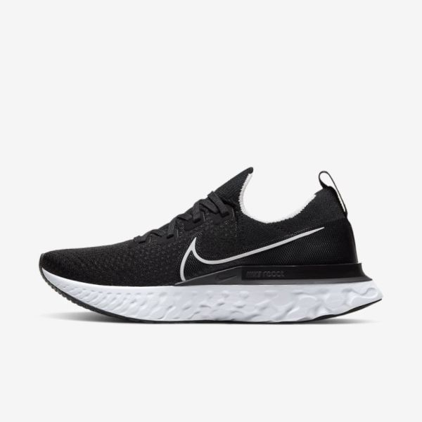 Nike React Infinity Run Flyknit | Black / Dark Grey / White - Click Image to Close