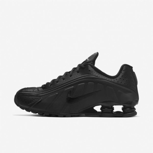 Nike Shox R4 | Black / Black / White / Black - Click Image to Close