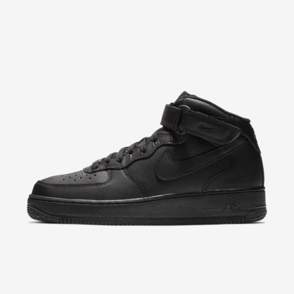 Nike Air Force 1 Mid '07 | Black / Black / Black - Click Image to Close