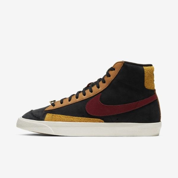 Nike Blazer Mid '77 | Black / University Gold / Flax / Team Red