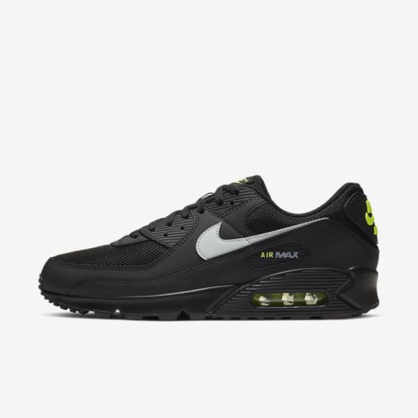 Nike Air Max 90 | Black / Volt / Light Smoke Grey - Click Image to Close