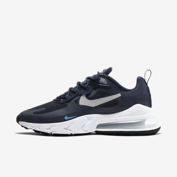 Nike Air Max 270 React | Obsidian / Blue Fury / White / Light Smoke Grey