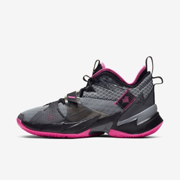 Jordan Why Not Zer0.3 | Particle Grey / Black / Iron Grey / Pink Blast