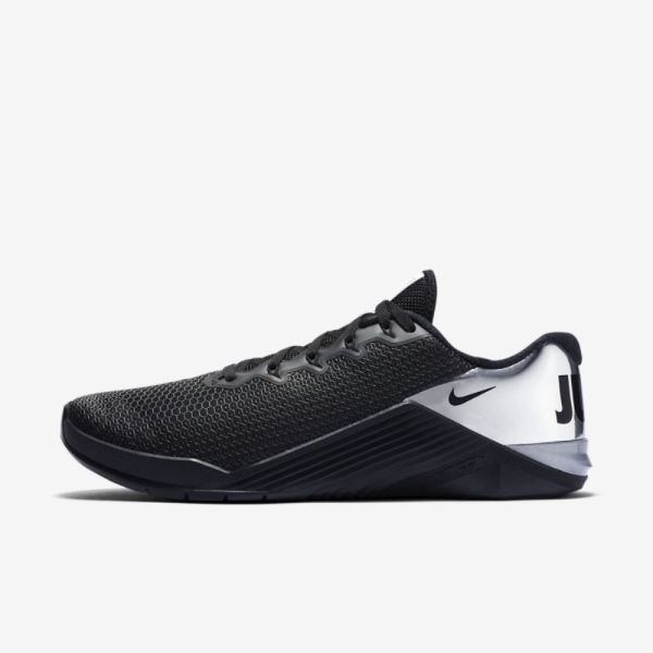 Nike Metcon 5 | Black / Pure Platinum / Metallic Silver / Black - Click Image to Close