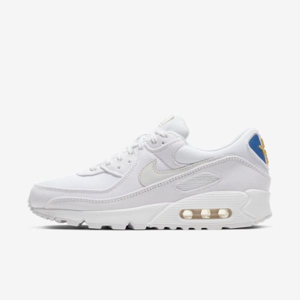 Nike Air Max 90 Premium | White / Sport Blue / Game Royal / Sail