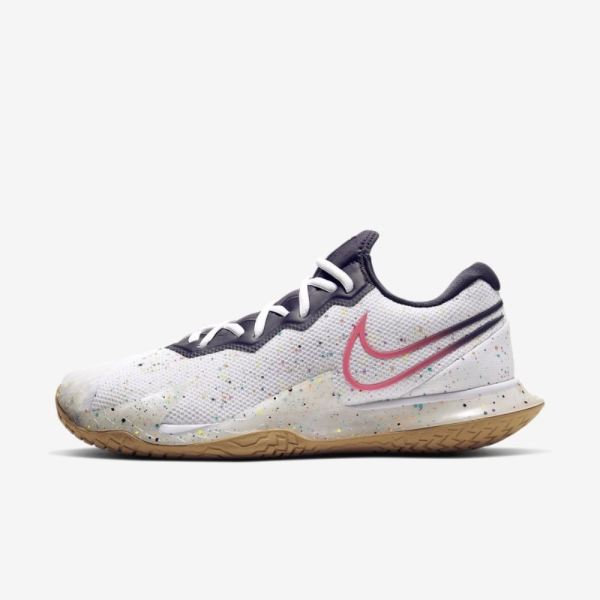 NikeCourt Air Zoom Vapor Cage 4 | White / Gridiron / Wheat / Laser Crimson