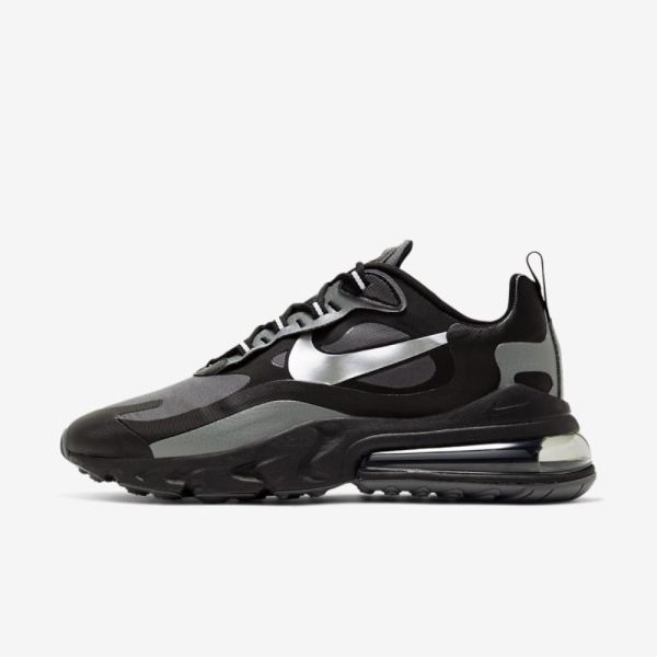 Nike Air Max 270 React Winter | Black / Dark Grey / Metallic Silver