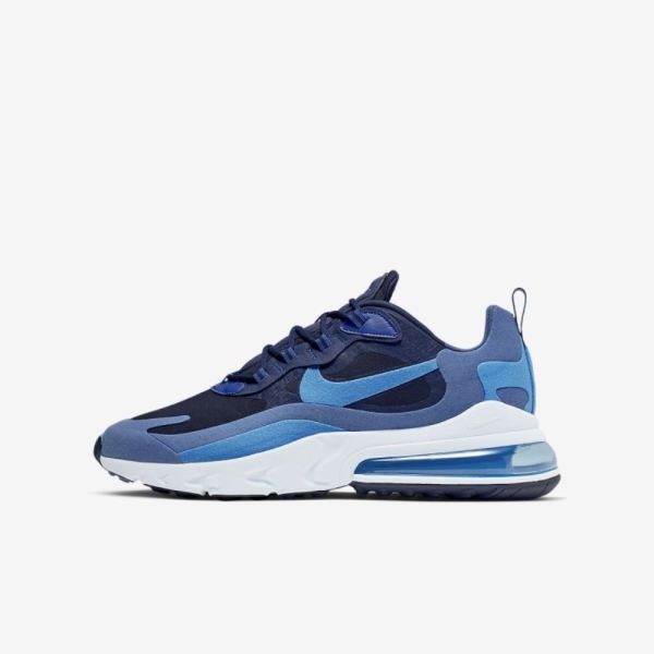 Nike Air Max 270 React (Impressionism Art) | Blue Void / Coastal Blue / Topaz Mist / Blue Stardust - Click Image to Close