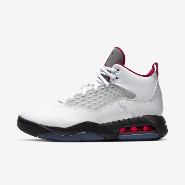 Jordan Maxin 200 | White / Black / Reflect Silver / Gym Red - Click Image to Close