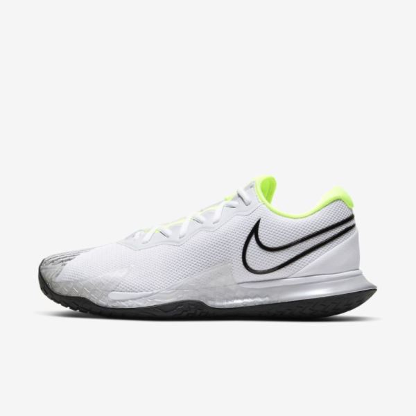 NikeCourt Air Zoom Vapor Cage 4 | White / Volt / Pure Platinum / Black - Click Image to Close