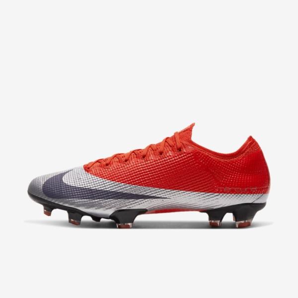 Nike Mercurial Vapor 13 Elite FG | Max Orange / Metallic Silver / Black / Abyss