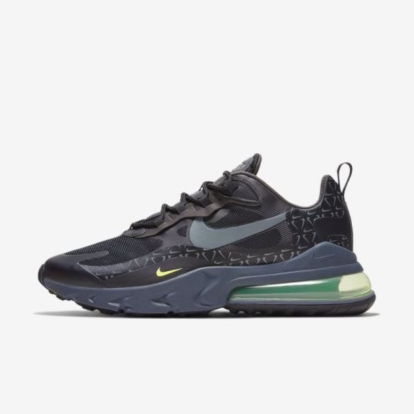 Nike Air Max 270 React | Black / Volt / Dark Grey - Click Image to Close