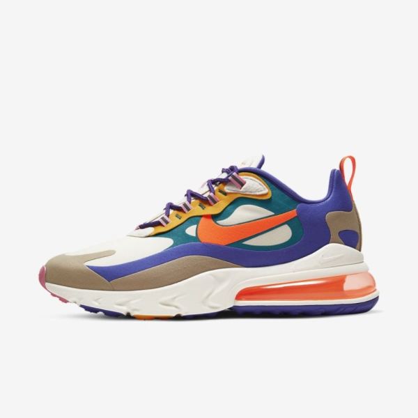 Nike Air Max 270 React | Light Orewood Brown / Sail / Khaki / Hyper Crimson - Click Image to Close