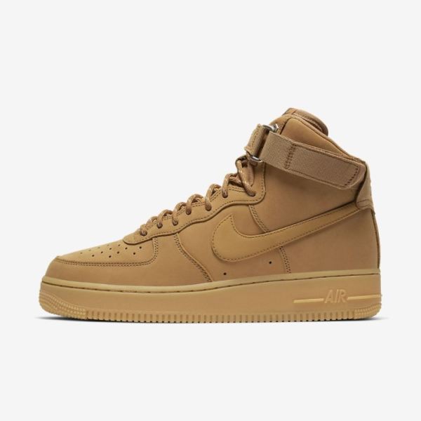 Nike Air Force 1 High '07 | Flax / Gum Light Brown / Black / Wheat - Click Image to Close