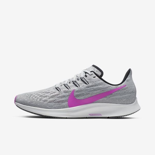 Nike Air Zoom Pegasus 36 | Pure Platinum / Cool Grey / Black / Hyper Violet