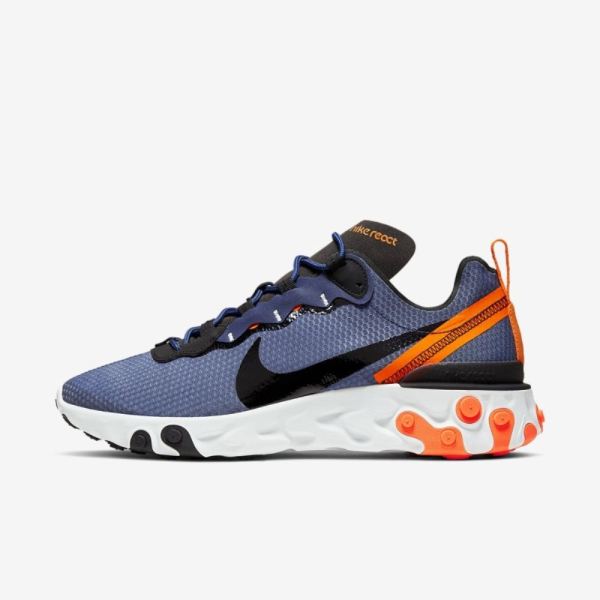 Nike React Element 55 SE | Midnight Navy / Total Orange / Summit White / Black - Click Image to Close