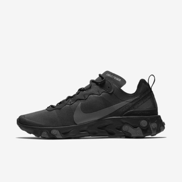 Nike React Element 55 | Black / Dark Grey - Click Image to Close