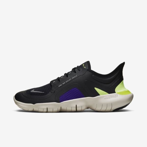 Nike Free RN 5.0 Shield | Black / Voltage Purple / Metallic Silver